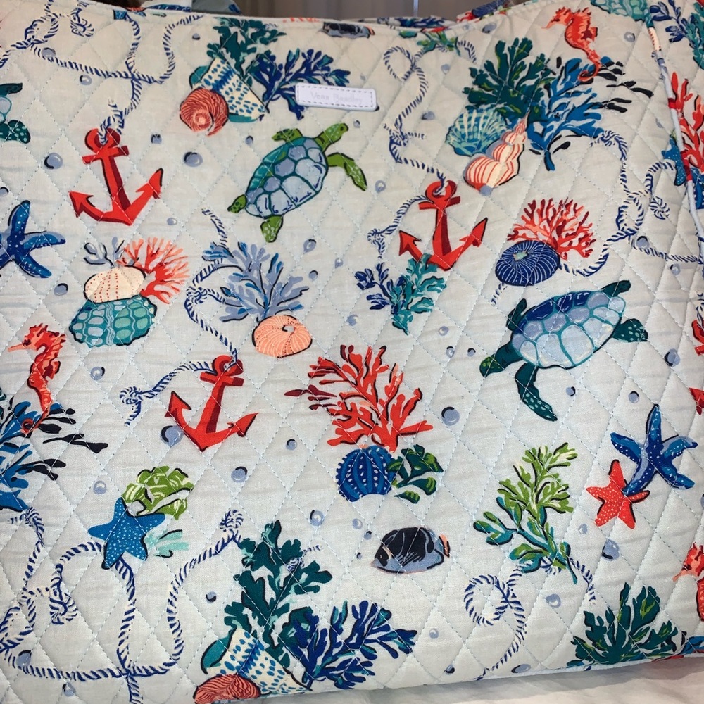 VERA BRADLEY sealife NAUTICAL beach theme Antilles tote bag - Picture 8 of 15
